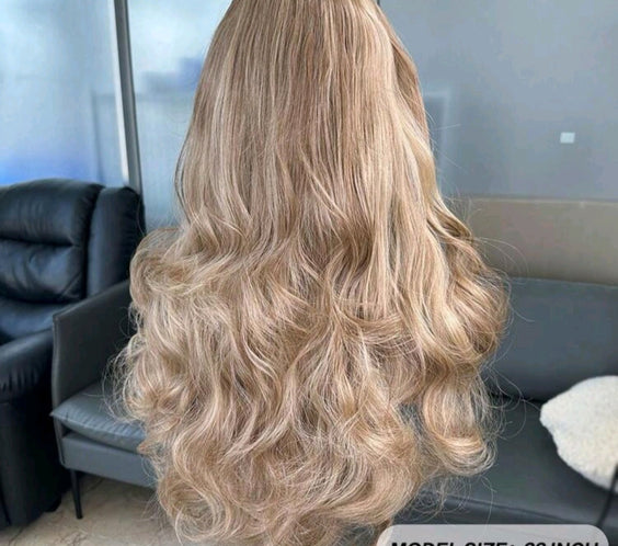 Blonde Highlight Brown Mixed Color Lace Front Wig