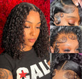 5x5 gluess glueless curly wig human hair
